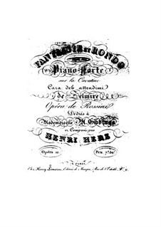Fantasia and Rondo on a Cavatine from 'La Zelmire' by Rossini, Op.12: Para Piano by Henri Herz