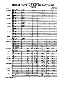 Two Suites for Military Band, Op.28: Suite No.2 – full score by Gustav Holst