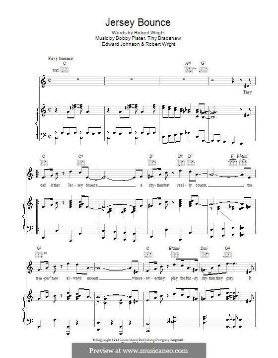 Jersey Bounce (Ella  Fitzgerald): Para vocais e piano (ou Guitarra) by Edward F. Johnson, Bobby Plater, Tiny Bradshaw