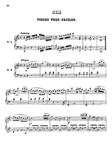 Six Easy Pieces, Op.52: set completo by Johann Nepomuk Hummel