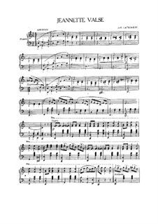 Jeannette Valse: Para Piano by Jean-Baptiste Lafrenière