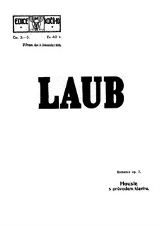 Romance for Violin and Piano, Op.7: Romance for Violin and Piano by Ferdinand Laub