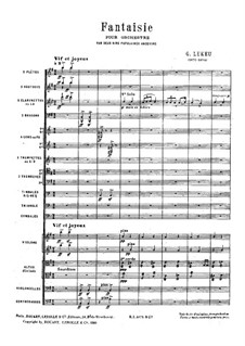 Fantasia for Orchestra on Two Angevine Tunes: Fantasia for Orchestra on Two Angevine Tunes by Guillaume Lekeu