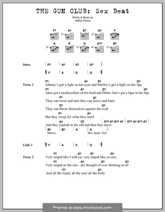 Sex Beat (The Gun Club): Letras e Acordes by Jeffrey Pierce