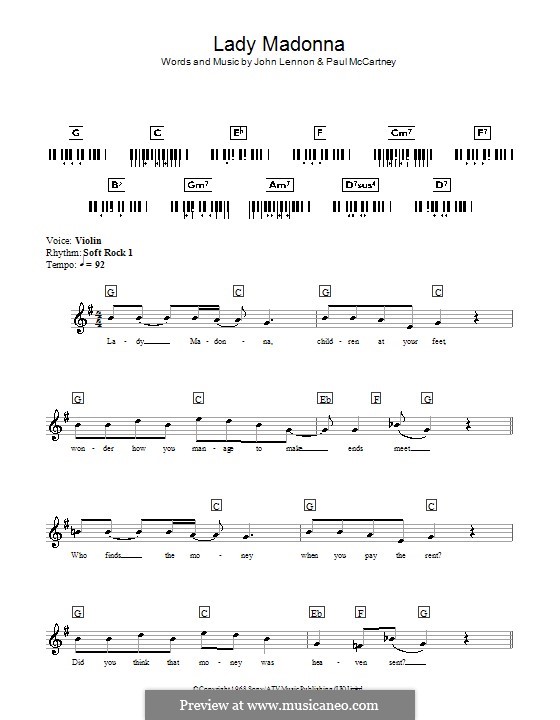 Lady Madonna (The Beatles): para teclado by John Lennon, Paul McCartney