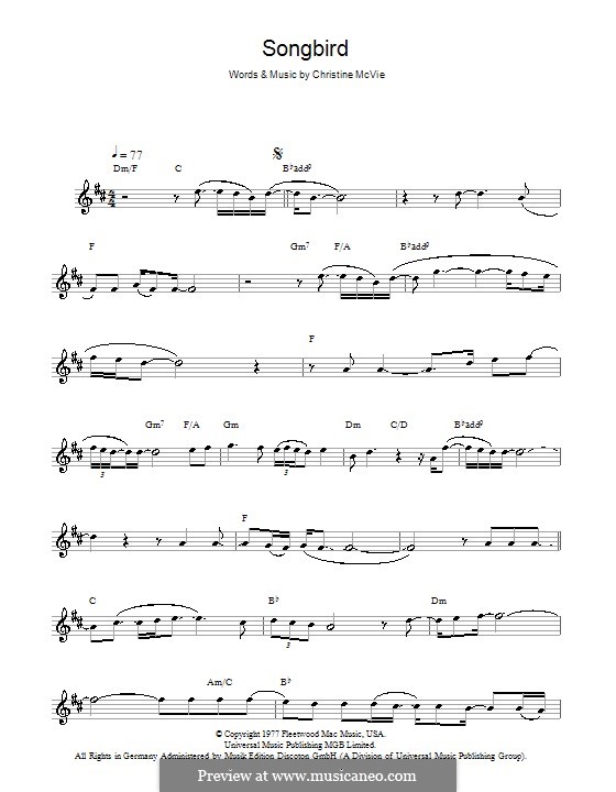 Songbird (Fleetwood Mac): para saxofone by Christine McVie