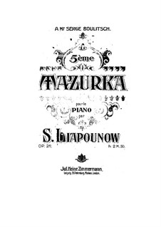 Mazurka No.5, Op.21: Mazurka No.5 by Sergei Lyapunov