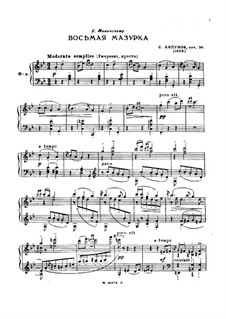 Mazurka No.8, Op.36: Mazurka No.8 by Sergei Lyapunov