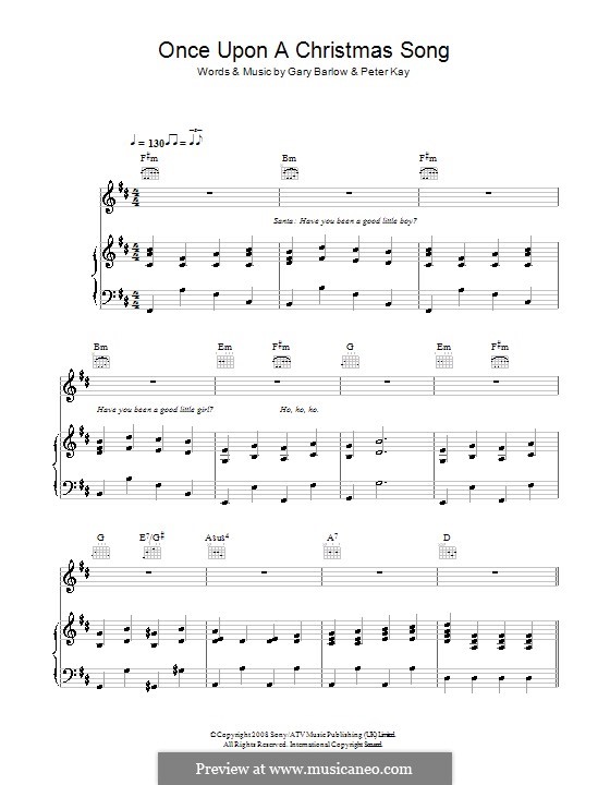 Once Upon a Christmas Song: Para vocais e piano (ou Guitarra) by Gary Barlow, Peter Kay