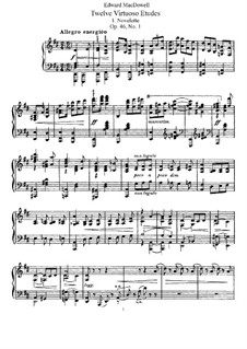 Twelve Virtuoso Etudes, Op.46: set completo by Edward MacDowell