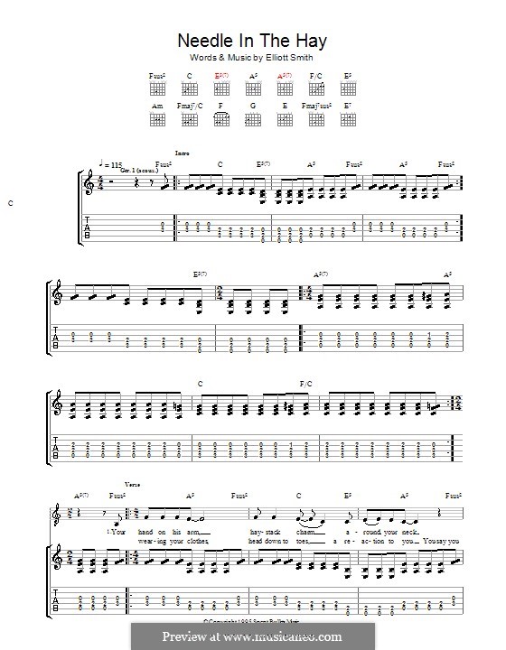 Needle in the Hay: Para guitarra com guia by Elliott Smith