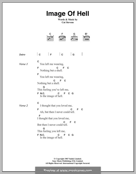 Image of Hell: Letras e Acordes by Cat Stevens