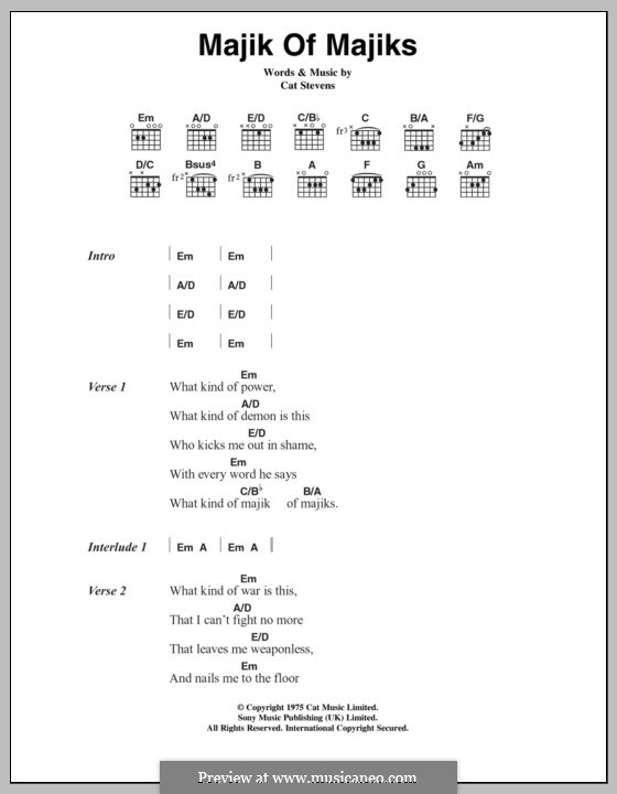 Majik of Majiks: Letras e Acordes by Cat Stevens