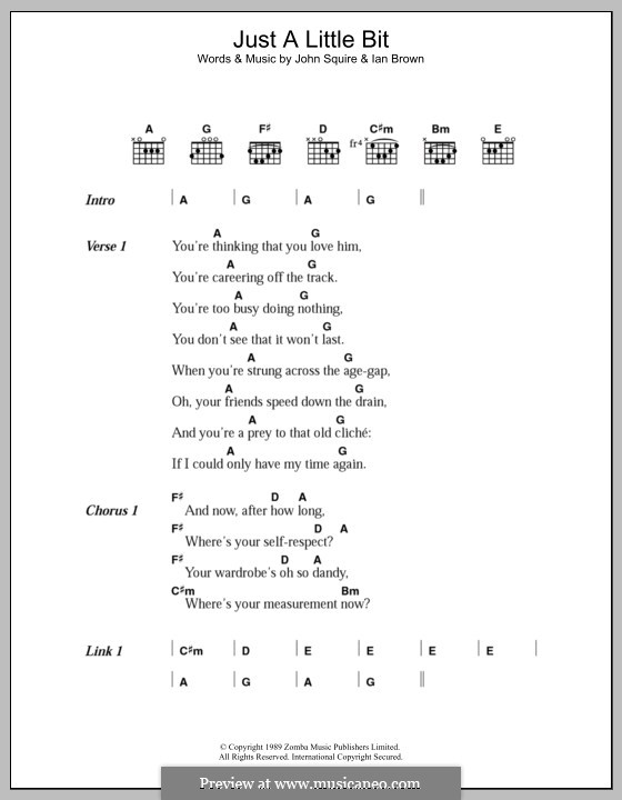 Just a Little Bit (The Stone Roses): Letras e Acordes by Ian Brown, John Squire