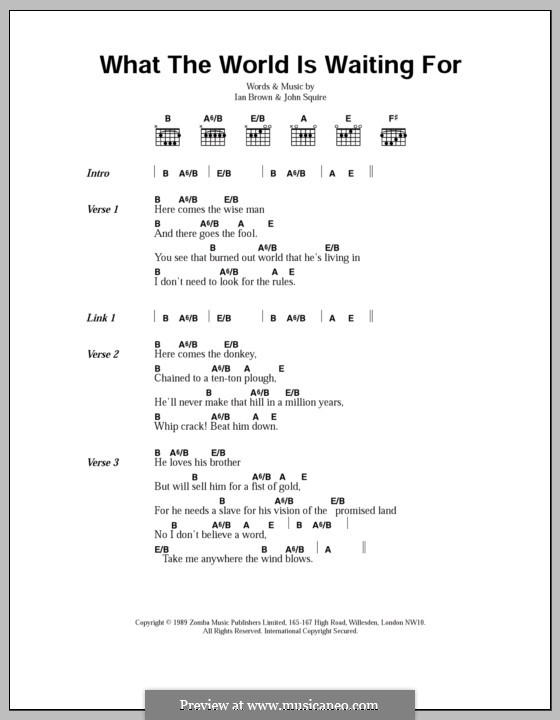 What the World Is Waiting for (The Stone Roses): Letras e Acordes by Ian Brown, John Squire