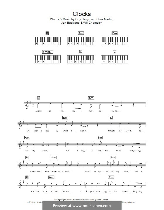 Acordes De Piano Clocks Coldplay at Glennie Dotson Blog