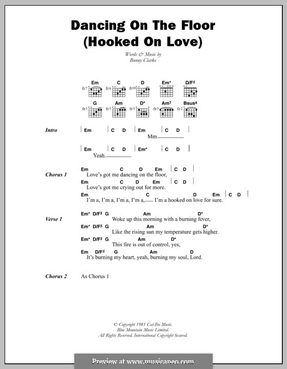 Dancing on the Floor (Hooked on Love): Lyrics and chords (Third World) by Bunny Clarke