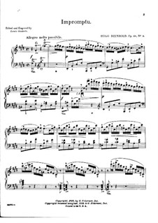 Impromptu in C Sharp Minor, Op.28 No.3: Para Piano by Hugo Reinhold