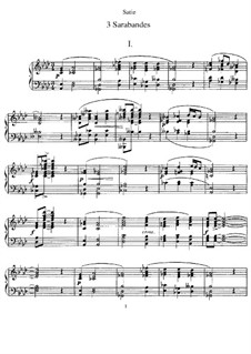 Three Sarabandes: set completo by Erik Satie