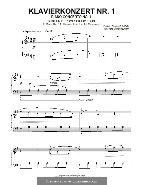 Fragments: Movimento I (Tema). Versão para piano by Frédéric Chopin