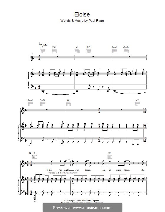 Eloise por P. Ryan Partituras on músicaNeo