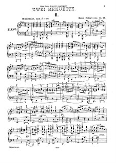 Two Minuets, Op.49: dois minuetos by Xaver Scharwenka
