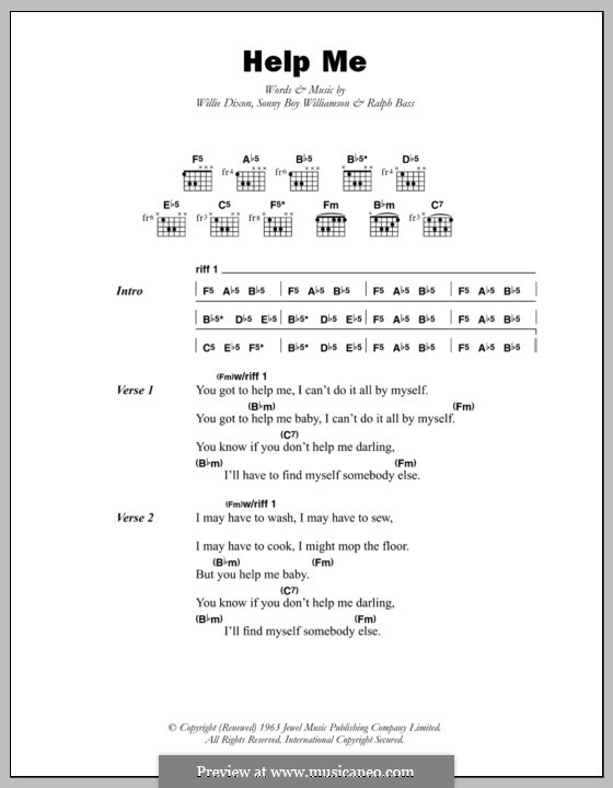 Help Me (Sonny Boy Williamson): Letras e Acordes by Ralph Bass, Willie Dixon