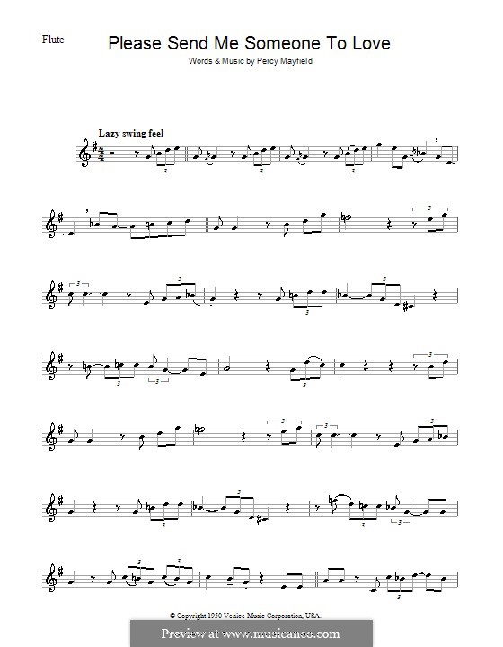 Please Send Me Someone to Love: para flauta by Percy Mayfield
