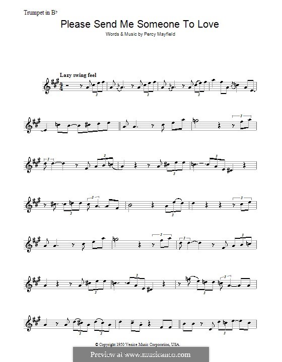 Please Send Me Someone to Love: para trompeta by Percy Mayfield