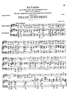 An Laura (To Laura), D.115: E Major by Franz Schubert