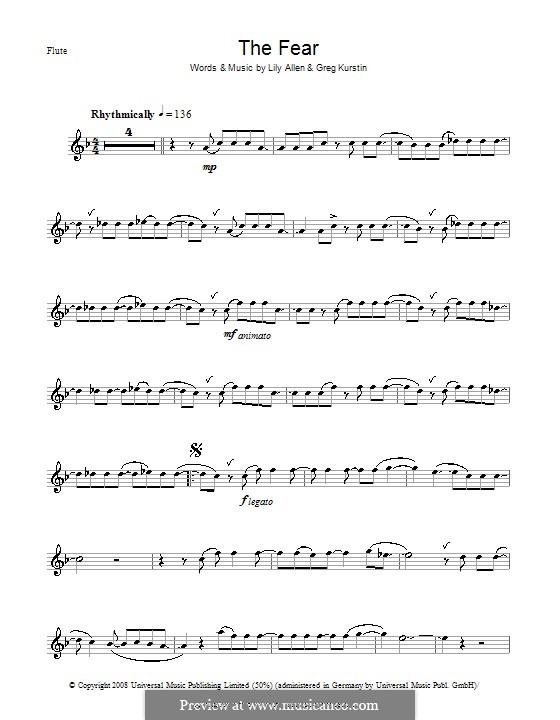 The Fear: para flauta by Greg Kurstin, Lily Allen