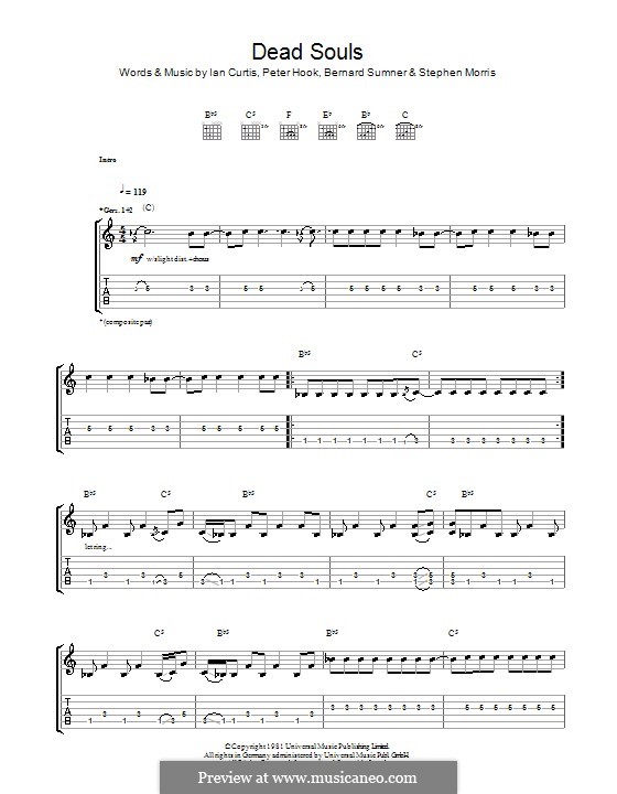 Dead Souls (Joy Division): Para guitarra com guia by Bernard Sumner, Ian Curtis, Peter Hook, Stephen Morris