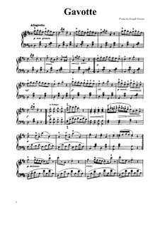 Gavotte in D Major: Para Piano by François Joseph Gossec