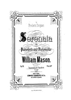 Serenade for Cello and Piano, Op.39: versão para piano by William Mason