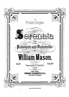 Serenade for Cello and Piano, Op.39: Parte de solo, Score for two performers by William Mason