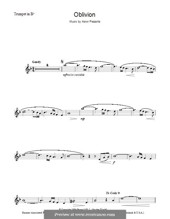 Oblivion: para trompeta by Astor Piazzolla