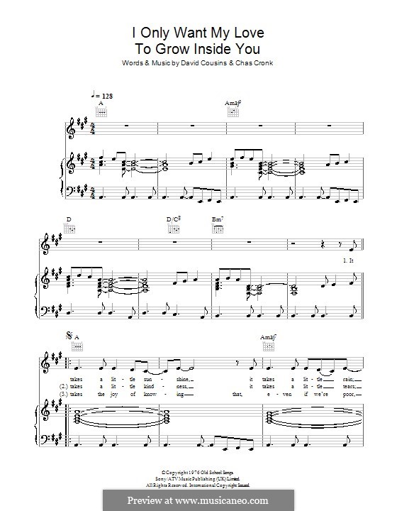 I Only Want My Love to Grow in You (The Strawbs): Para vocais e piano (ou Guitarra) by Chas Cronk, David Cousins