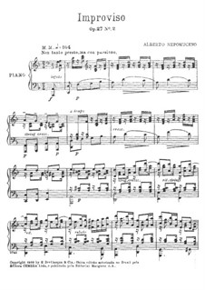 Improviso, Op.27 No.2: Improviso by Alberto Nepomuceno