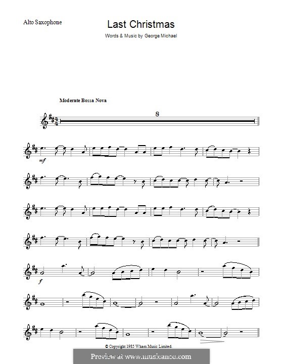 Last Christmas (Wham!): para Saxofone Alto by George Michael