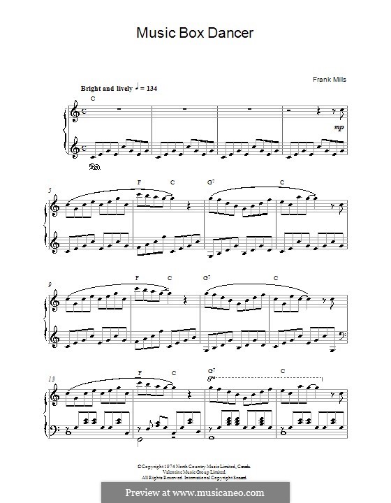 Music Box Dancer: Para Piano by Frank Mills