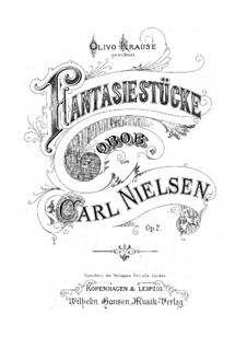 Fantastic Pieces for Oboe and Piano, FS 8 Op.2: partitura by Carl Nielsen