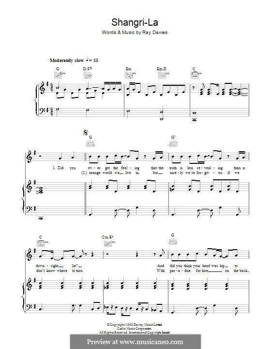 Shangri-La (The Rutles): Para vocais e piano (ou Guitarra) by Ray Davies