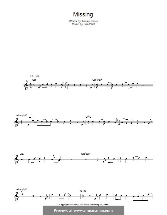 Missing (Everything But the Girl): para saxofone by Benjamin Watt
