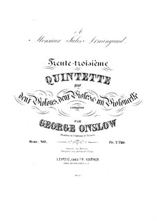 String Quintet No.33 in C Minor, Op.80: partes by Georges Onslow