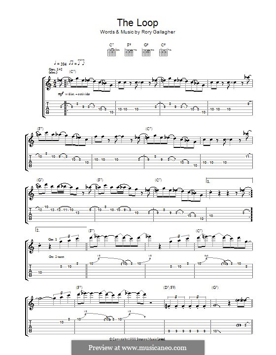The Loop: Para guitarra com guia by Rory Gallagher