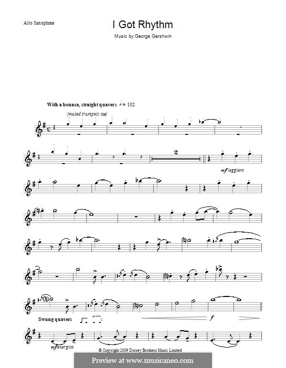 Instrumental version: para Saxofone Alto by George Gershwin