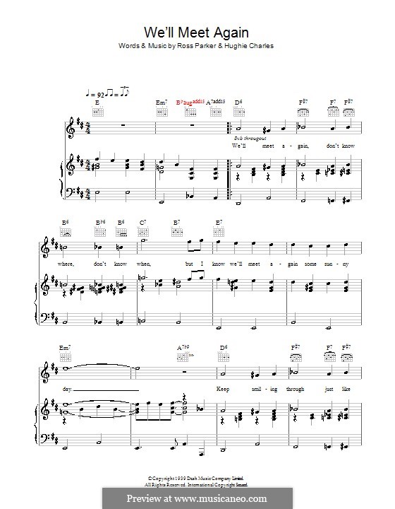 We Ll Meet Again Por H Charles R Parker Partituras On Músicaneo