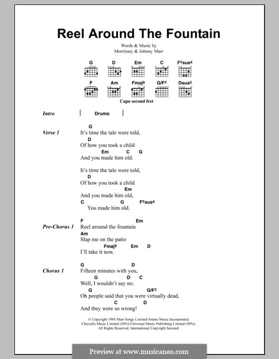 Reel Around the Fountain: Letras e Acordes by Morrissey, Johnny Marr