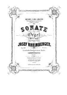 Sonata for Organ No.7, Op.127: Sonata for Organ No.7 by Josef Gabriel Rheinberger