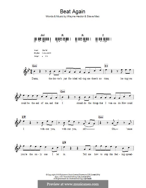 Beat Again (JLS): para teclado by Steve Mac, Wayne Anthony Hector